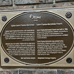 L’Église Saint-Charles-Borromée obtient finalement sa plaque commémorative
